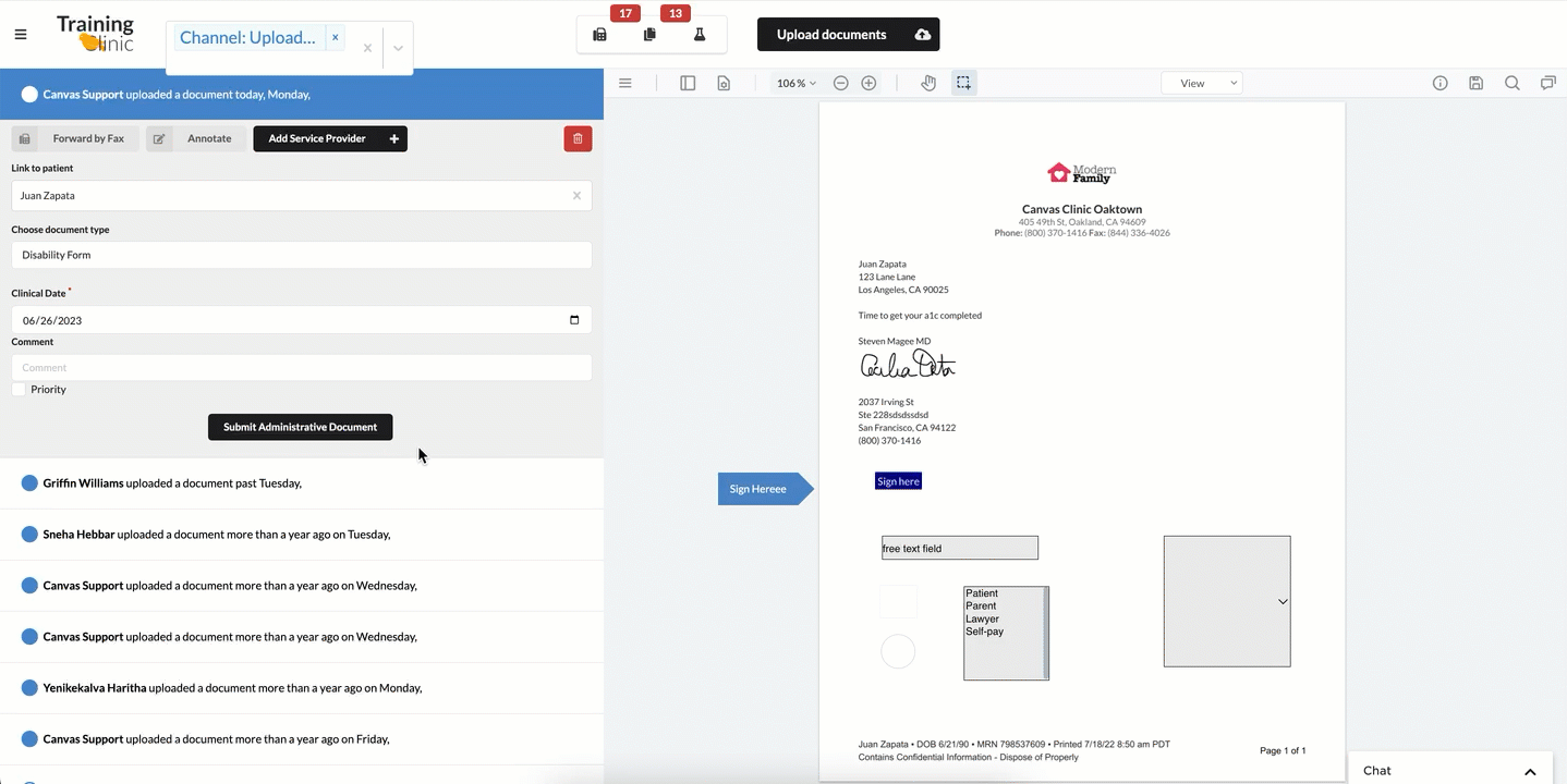 annotations form